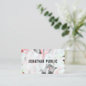 抽象芸術アエレガントートブラックアンドレッドテンプレートトレンディー 名刺 (スタンド正面)