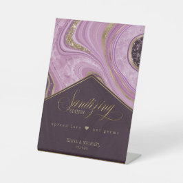 抽象芸術アガテサニタイジングステーションマウーブID827 台座サイン