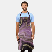 抽象芸術アガテモノグラムミッドナイトID827エプロン エプロン (着用した状態)