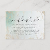 抽象芸術アクアグラデーションフェード(曇り金ゴールドグリッター) エンクロージャーカード (正面)