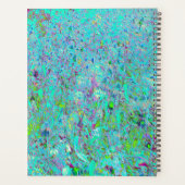 抽象芸術アクアグリーンとパープルコンフロアーガーデン プランナー手帳 (裏面)