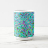 抽象芸術アクアグリーンとパープルコンフロアーガーデン モーフィングマグカップ (中央)