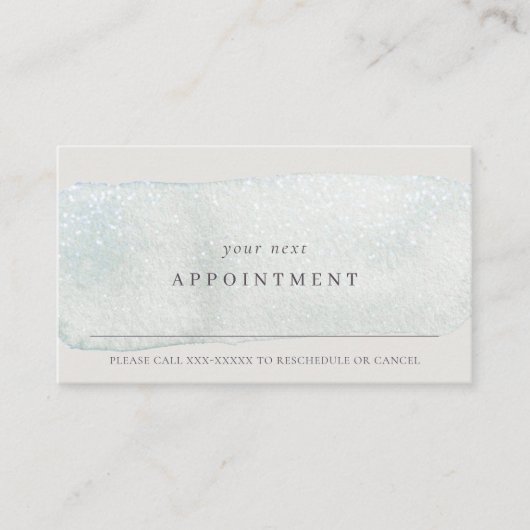 抽象芸術アクアシルバーストークウォーターアポイントメント 名刺 (正面)