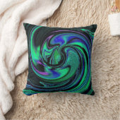 抽象芸術アクアスワール装飾用クッション クッション (ブランケット)