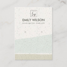 抽象芸術アクアセラミック波イヤリング表示ロゴ 名刺