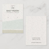 抽象芸術アクアセラミック波イヤリング表示ロゴ 名刺 (正面/裏面)