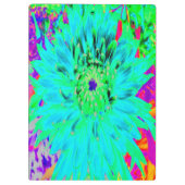 抽象芸術アクアデコレーションダリアフラワー クリップボード (裏面)