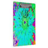 抽象芸術アクアデコレーションダリアフラワー クリップボード (右)