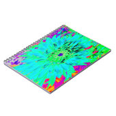 抽象芸術アクアデコレーションダリアフラワー ノートブック (左側)