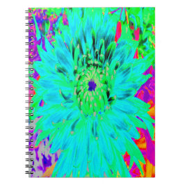 抽象芸術アクアデコレーションダリアフラワー ノートブック