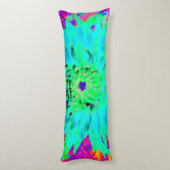 抽象芸術アクアデコレーションダリアフラワー ボディピロー (裏面 (縦))