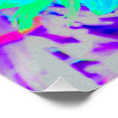 抽象芸術アクアデコレーションダリアフラワー ポスター (コーナー)