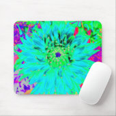 抽象芸術アクアデコレーションダリアフラワー マウスパッド (マウス)