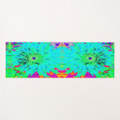 抽象芸術アクアデコレーションダリアフラワー ヨガマット (正面(横))