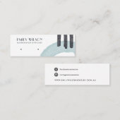 抽象芸術アクアブルースタッドイヤリング表示カード スキニー名刺 (正面/裏面)