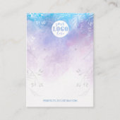 抽象芸術アクアブルーネックレスピアス 名刺 (正面)