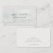 抽象芸術アクアブルーブラシストークウォーターグリッター 名刺 (正面/裏面)