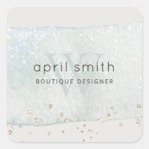 抽象芸術アクアブルーブラシストークモノグラムグリッター