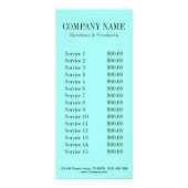 抽象芸術アクアブルー水彩サロンスパ ラックカード (裏面)