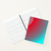 抽象芸術アクア&レッドウォーターカラーグラデーションホロ ノートブック (内部)