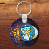 抽象芸術アクエリアスキーチェーン キーホルダー (正面)