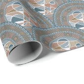 抽象芸術アクセントアールデコホタテ ラッピングペーパー (ロールコーナー)