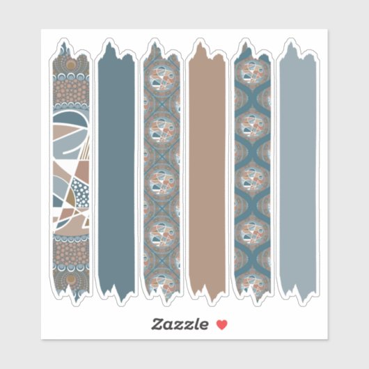 抽象芸術アクセント点曼荼羅模様和紙テープ シール (シート)