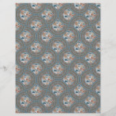 抽象芸術アクセント黒丸マンダラオージーホタテ貝解体帳 (正面)