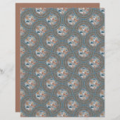 抽象芸術アクセント黒丸マンダラオージーホタテ貝解体帳 (正面/裏面)