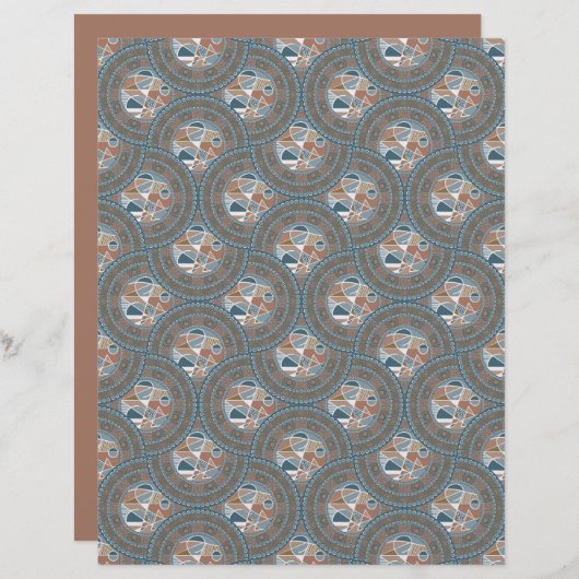 抽象芸術アクセント黒丸マンダラオージーホタテ貝解体帳 (正面/裏面)