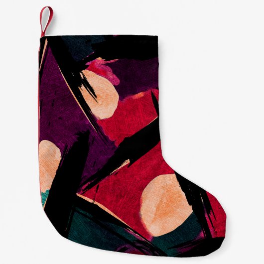 抽象芸術アクモダンリ絵画ルの断片。コロルフ スモールクリスマスストッキング (正面)