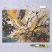 抽象芸術アクリルスプラッシュ背景の切り離し 薄葉紙 (クラフト)