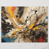 抽象芸術アクリルスプラッシュ背景スクラップブック紙 (正面)