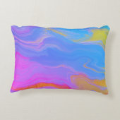 抽象芸術アクリルフロー – 夏の風 アクセントクッション (裏面)
