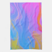 抽象芸術アクリルフロー – 夏の風 キッチンタオル (縦)