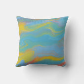 抽象芸術アクリルフロー – 夏の風 クッション (裏面)