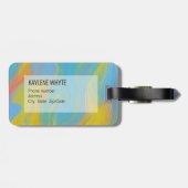 抽象芸術アクリルフロー – 夏の風 ラゲッジタグ (裏面横)