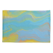 抽象芸術アクリルフロー – 夏の風 枕カバー (裏面)