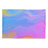 抽象芸術アクリルフロー – 夏の風 枕カバー (裏面)