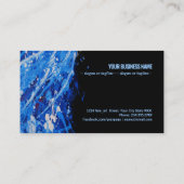 抽象芸術アクリルブルーの濃絵を描背景 名刺 (裏面)