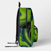 抽象芸術アクリル絵を描流動大理石パターン プリントバックパック (左)