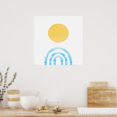 抽象芸術アクリル絵画系 ポスター (キッチン)