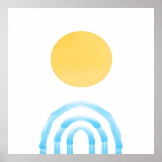 抽象芸術アクリル絵画系 ポスター (正面)