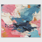 抽象芸術アクリ絵を描ルスプラッシュ ラッピングペーパー (フラット)