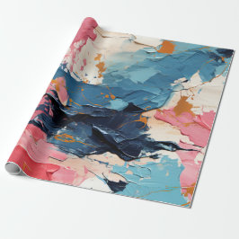抽象芸術アクリ絵を描ルスプラッシュ ラッピングペーパー