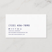 抽象芸術アゲカスタムートCHICインディゴブルー 名刺 (裏面)