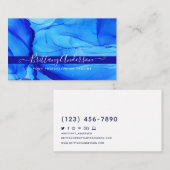 抽象芸術アゲカスタムートCHICインディゴブルー 名刺 (正面/裏面)