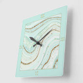 抽象芸術アゲテミントID827 スクエア壁時計 (傾斜)