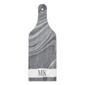 抽象芸術アゲートグレイ大理石スワール カッティングボード (正面)