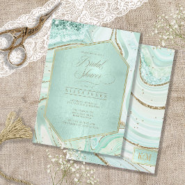 抽象芸術アゲートブライダルシャワーミントID827